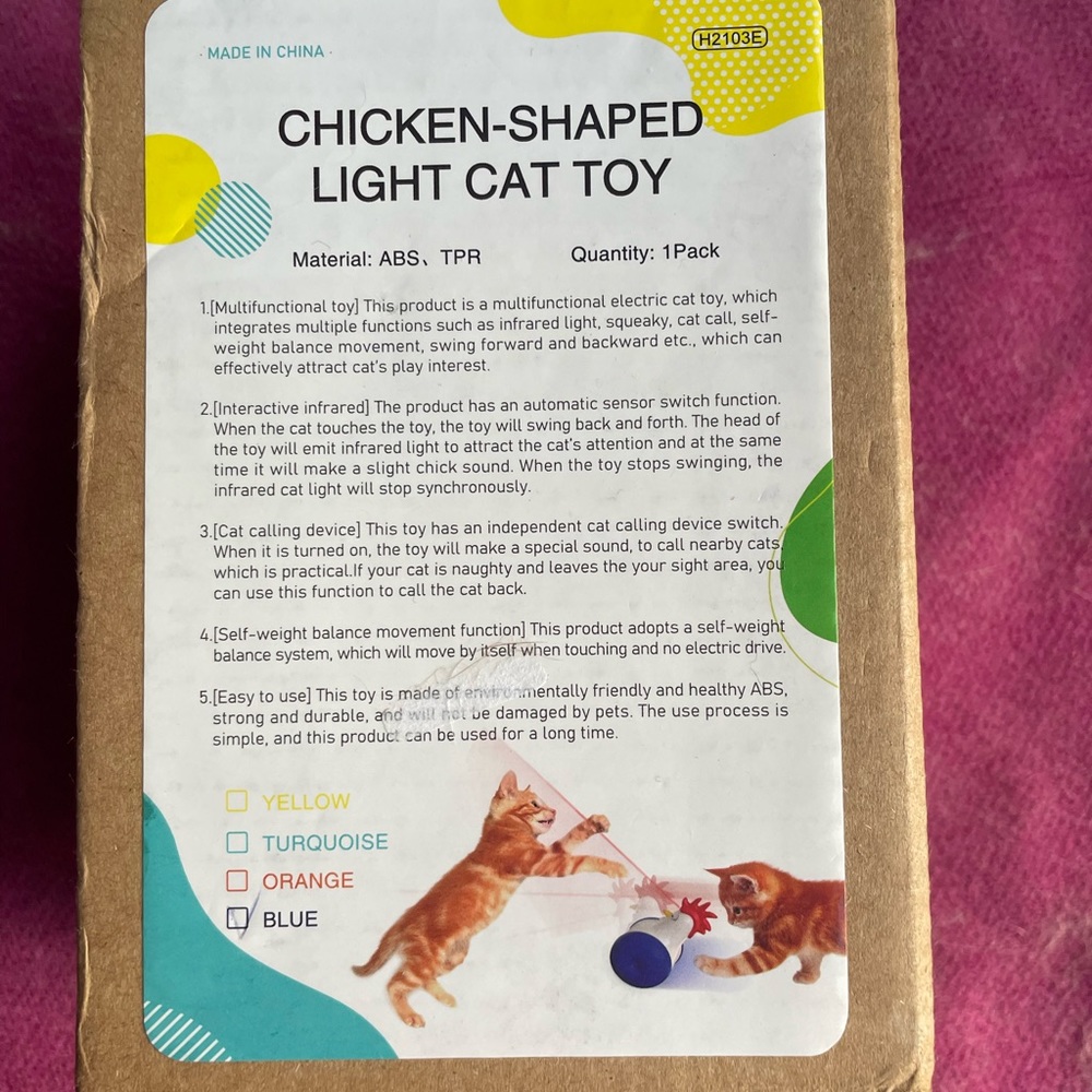 Chicken shaped light cat toy $ 10